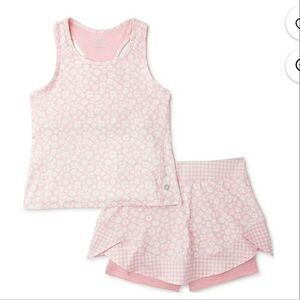 Avia Girl's Women's Racerback Tank Top and Skort 2-Piece Set